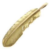 K18 full Gold extra large feather facing left Vintage Authentic from Japan