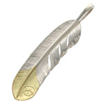 K18 Gold tip with extra large Silver feather facing right New Authentic from Japan