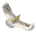 Silver Small Eagle with K18 Gold head Authentic from Japan