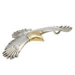Silver Small Eagle with K18 Gold head Authentic from Japan