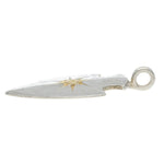Silver Arrowhead with K18 Gold Metal large Authentic from Japan