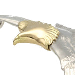 Silver Medium Eagle with K18 Gold head Authentic from Japan
