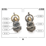SIDDHAM Imaginary Space Buddha Pendant with K18 Gold Buddha Ring